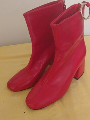 Μποτάκια κόκκινα εντυπωσιακά 39, σαν καινούργια