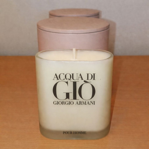 Acqua di Giò scented candle handmade in authentic bottle new