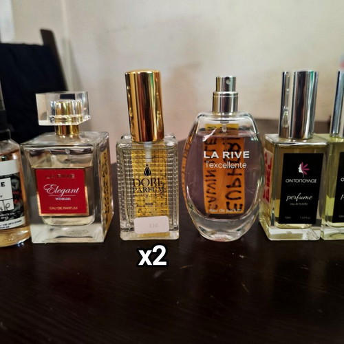 Set of 7 Eau de Parfum type perfumes, 30-75ml