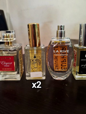 Set of 7 Eau de Parfum type perfumes, 30-75ml
