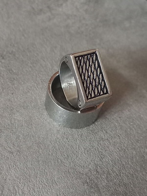 Marea stainless steel men's rings set, mechanical and wide band