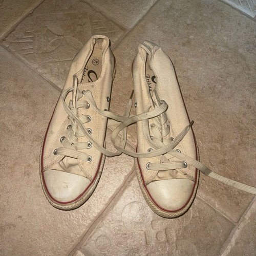 Canvas shoes used, size 40, beige