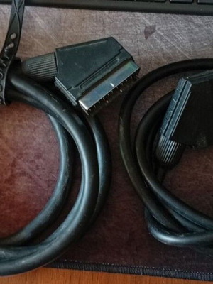 Scart cables like new, male to male, analog audio video