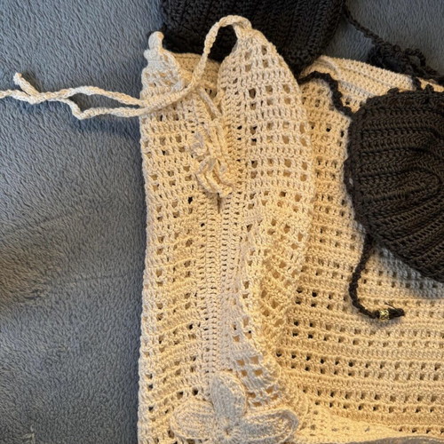 Handmade crochet pareo new, ideal beachwear with yarn