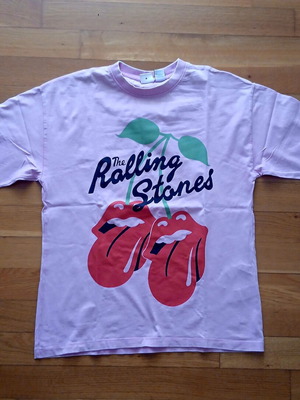 The Rolling Stones ροζ κοντομάνικη μπλούζα για κορίτσια, Zara 13/14 ετών
