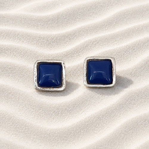 Handmade Gianniotika Earrings Silver 925 and Lapis Lazuli new