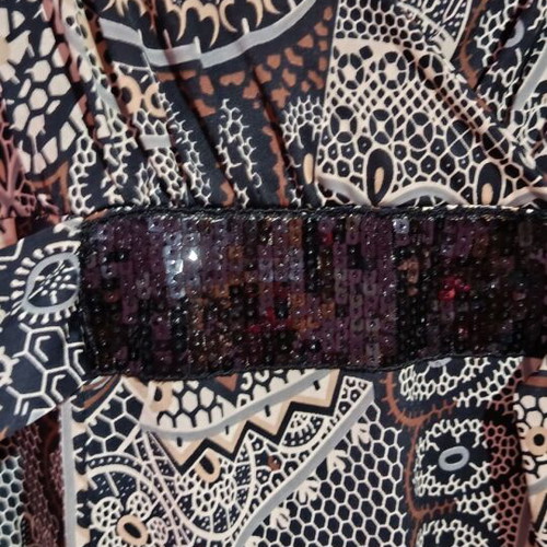 Vintage lightweight midi dress with geometric patterns
