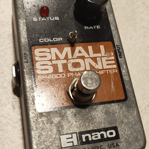 Small Stone Electro-Harmonix pedal used with quality velcro