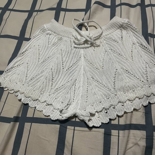 Knitted white shorts Unique, new, sizes S/M
