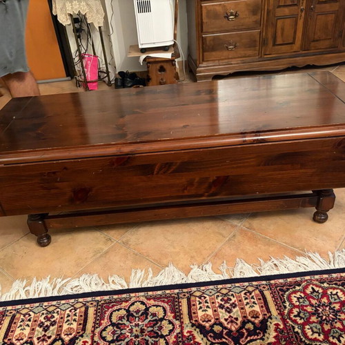 Wooden folding table vintage used
