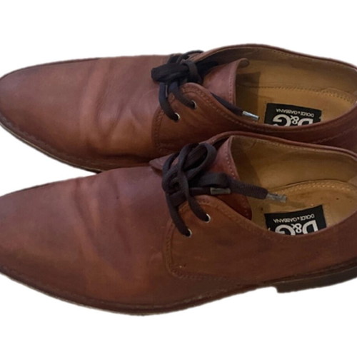 D&G men's leather shoes used, size 42, brown