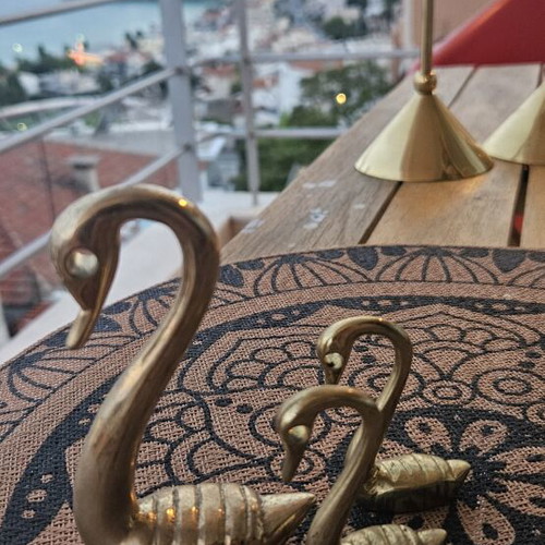 Brass duck with two ducklings decorative set