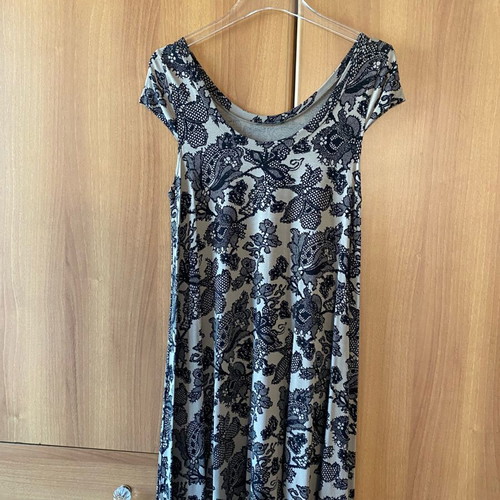 Rouge Paris A-line dress new, black and beige with lace