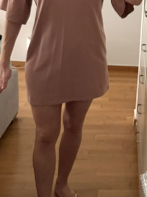 Mini dress with ruffles Stradivarius size S used