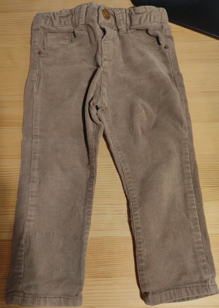 Γκρι, κοτλέ παντελονάκι, Zara, 86 cm