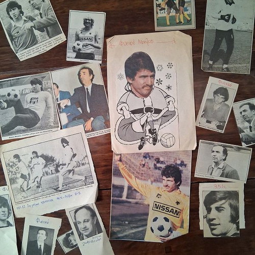 AEK clippings used, about 140, 1980s