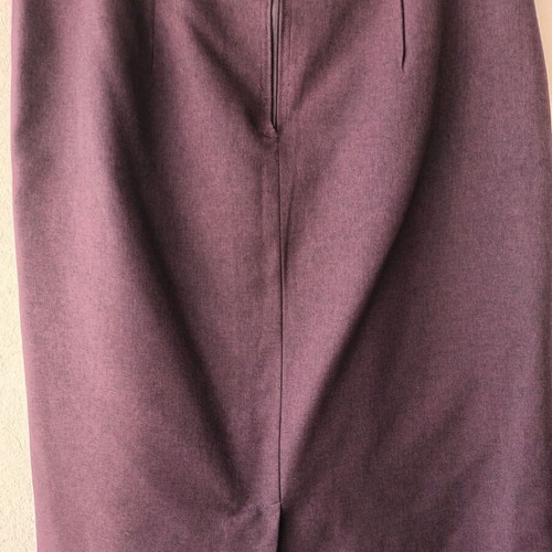 Women's skirt, straight cut, burgundy with back slit, size 50