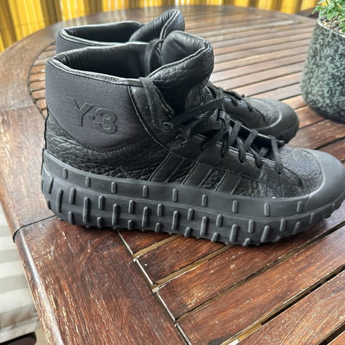 Y3 leather boots, black, size 44
