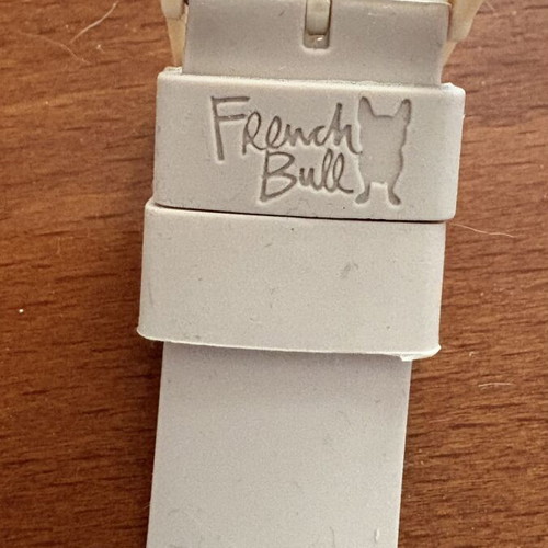 French Bull Watch unisex beige rubber and steel like new