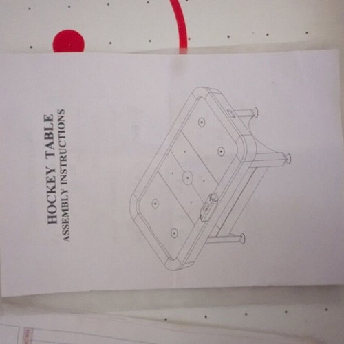Air hockey table used, wooden with score counter