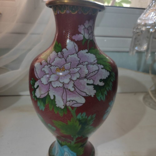 Cloisonné vase 27cm like new
