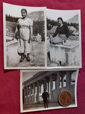 Vintage σετ 3 ασπρόμαυρων φωτογραφιών Καλλιμάρμαρο Παναθηναϊκό Στάδιο Αθήνα