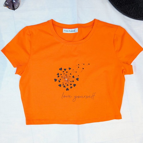 Porta Fortuna Orange Crop Top like new, M/L size