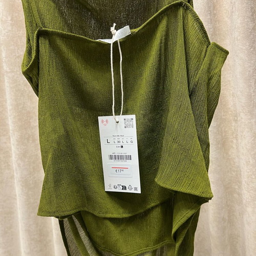 Zara beach set new midi pareo skirt and oil-colored top