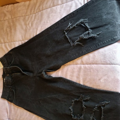 Wide leg jean Bershka black like new, size M/38/10