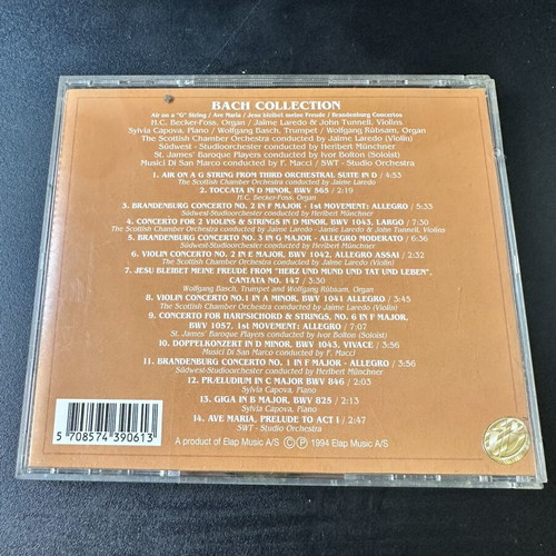 Bach Collection CD with Air on a G String, Ave Maria & Concertos