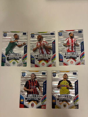 FIFA 365 Adrenalyn 2026 limited edition cards, 5 pieces, like new