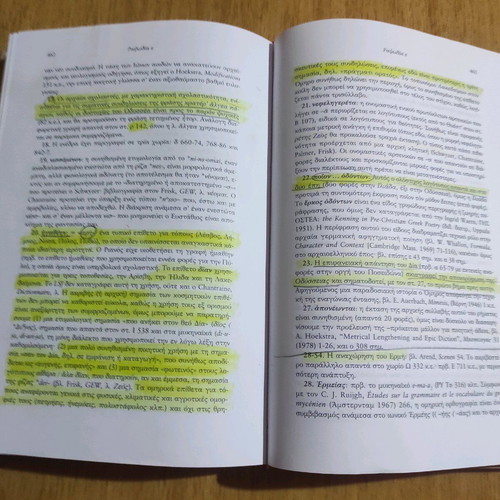 Homer's Odyssey rhapsodies A-Θ used with notes