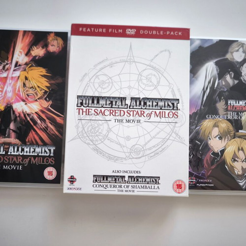 Fullmetal Alchemist Movie Double Pack DVD like new, dubbed animation