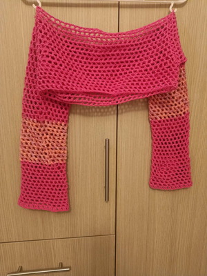 Knitted bolero sleeve handmade, new, pink, size M