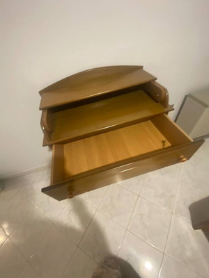 Dresser like new, baby changing table with removable wooden top