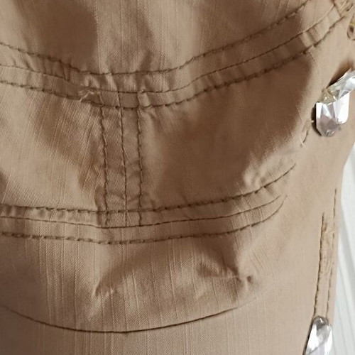 Doca women's hat beige cotton like new, sizes S M