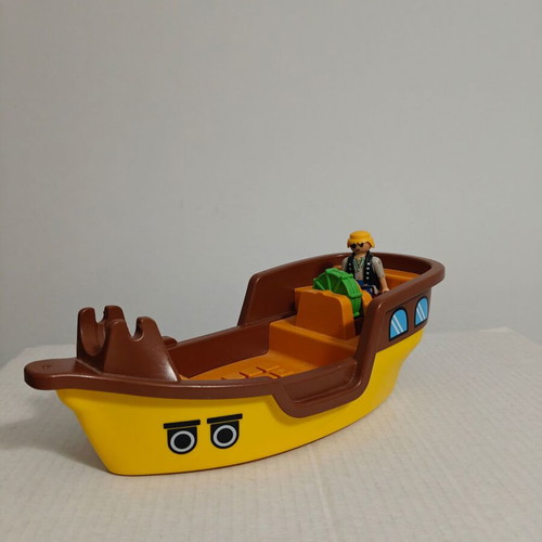 Playmobil Boat 123 9118 used with missing parts