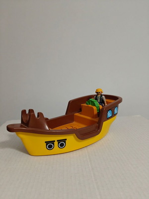Playmobil Boat 123 9118 used with missing parts