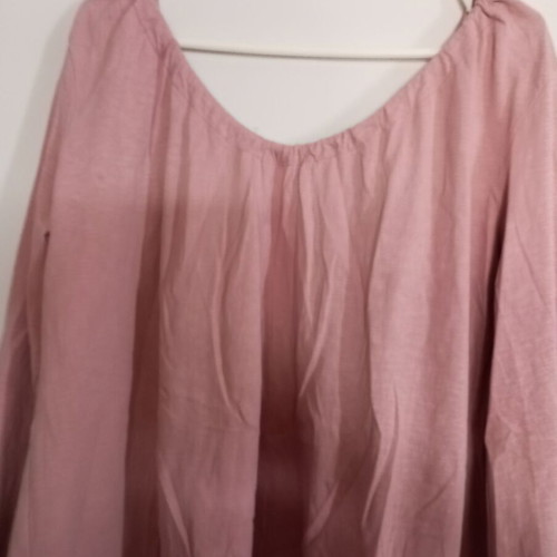 Thin spring blouse, pink apple color, size M-L
