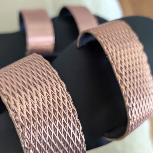 Glamazons Leather Sandals like new, rose gold straps, size 37