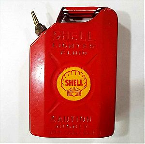 Μετταλικό δοχείο - μπιτόνι γιο ζιπέλαιο αναπτύρων. Shell Lighter Fluid