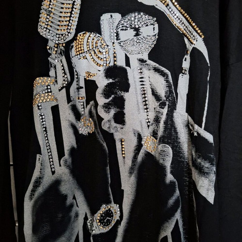Denny Rose long-sleeve blouse like new, black