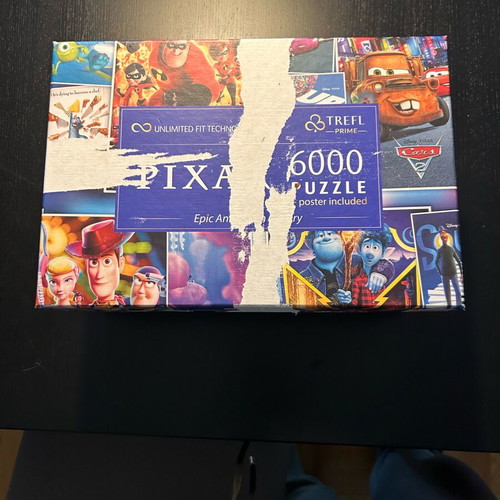 Pixar puzzle 6000 pieces used with one of four bags opened