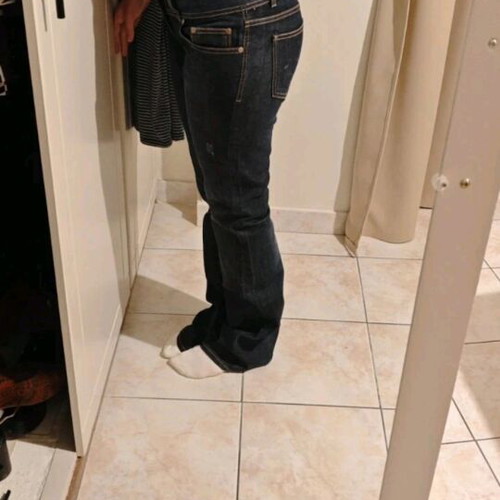 TRF Jean long straight leg cropped jeans like new, size 40, blue