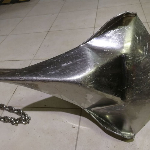 Ultra anchor 21 kgr used, stainless handmade with swivel