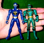  POWER Rangers 2 Αυθεντικές Φιγούρες Dino Thunder Μπλε 2004 και Mystic Force Πράσινος 2005 Bandai Original Blue Ranger Green Ranger Action Figures Φιγούρες Δράσης