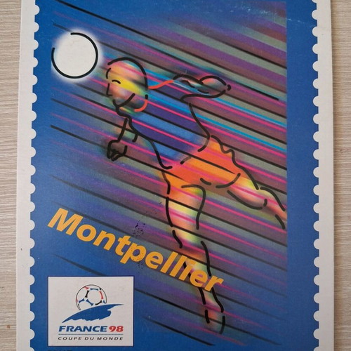 World Cup 1998 postcard with stamp like new