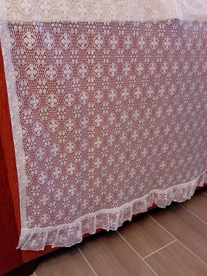 Curtain for window new, vidange style, white