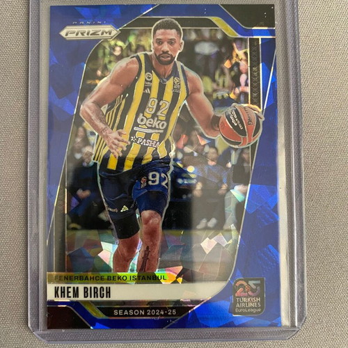 Khem Birch 2024-25 Panini Prizm Euroleague #60 Blue Ice Prizm card new