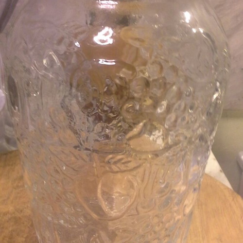Large glass vases for decoration or use, set of two